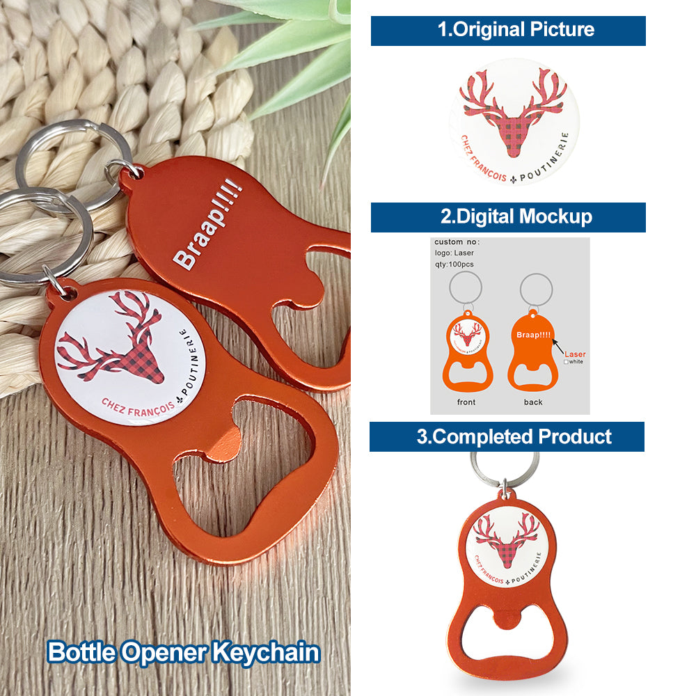 Custom Colorful Metal Opener Keychains