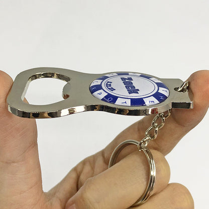 Custom Zinc Alloy Opener Keychains with Domed Logo