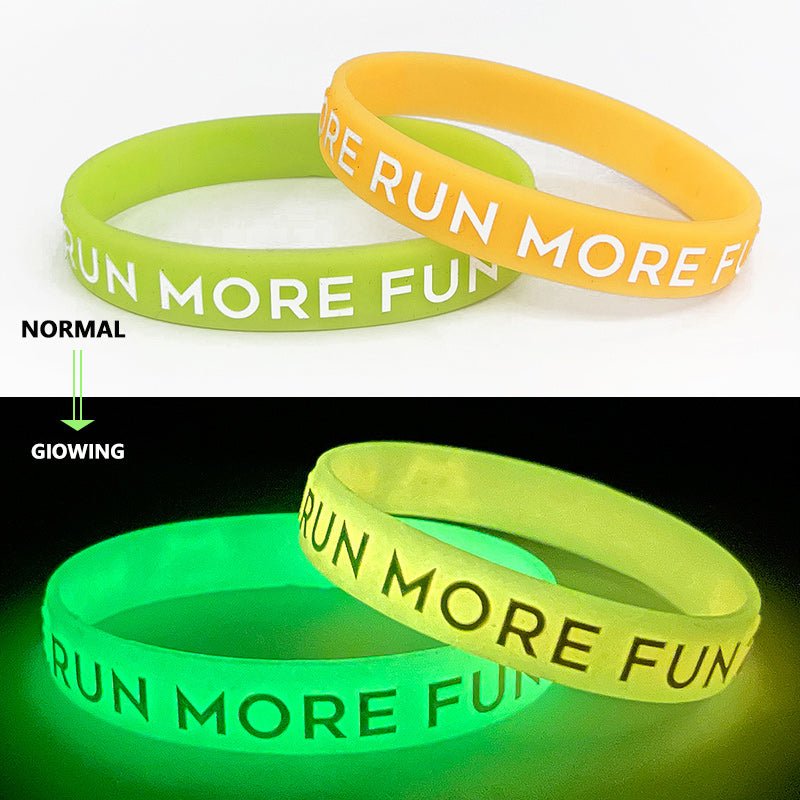 Custom NightGlow Silicone Wristbands