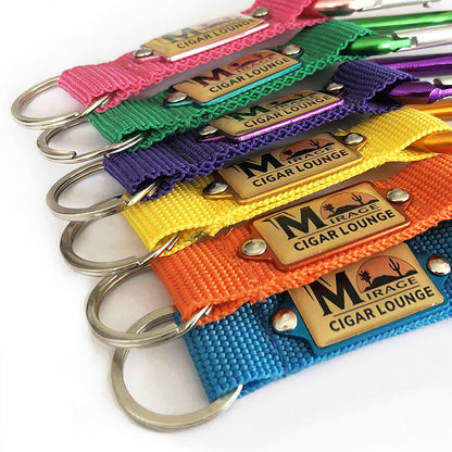 Custom Carabiner Keychain with Domed Logo