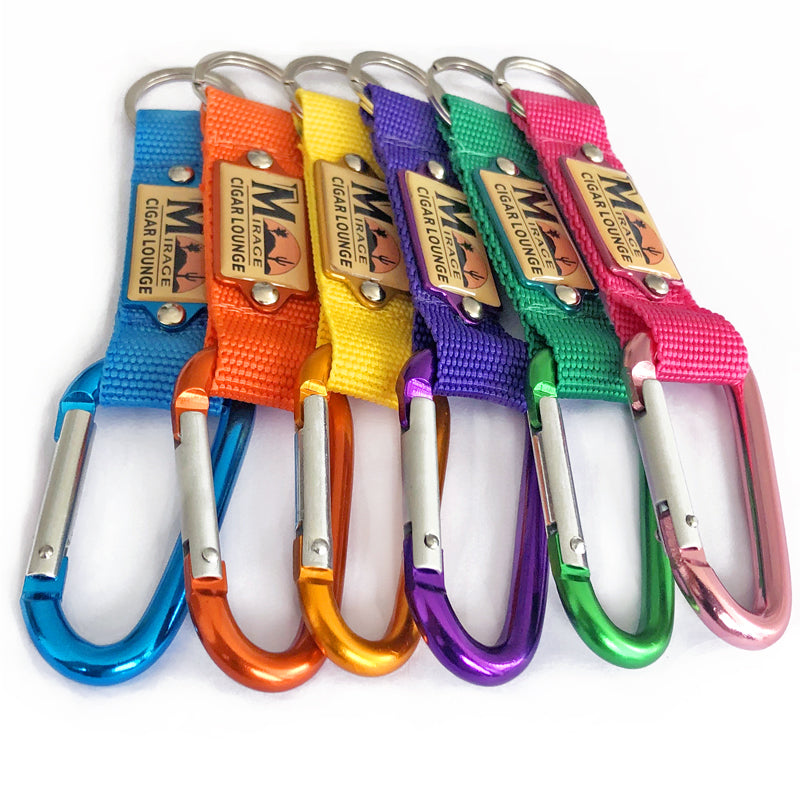 Custom Carabiner Keychain with Domed Logo