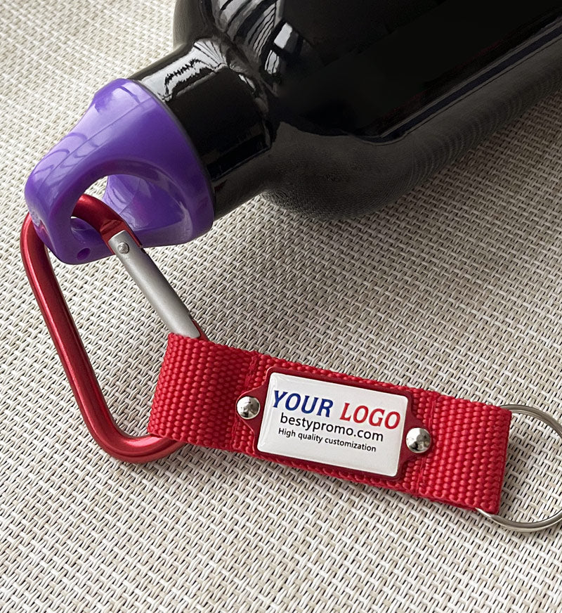 Custom Carabiner Keychain with Domed Logo