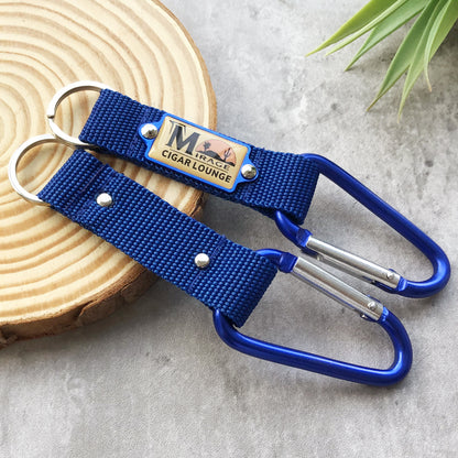 Custom Carabiner Keychain with Domed Logo
