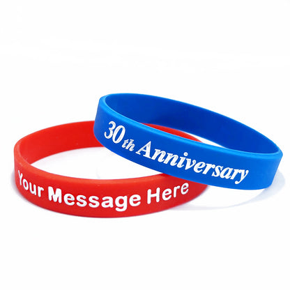 Custom Solid Silicone Wristbands