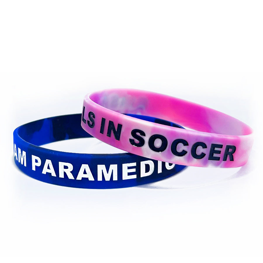 Custom Swirl Silicone Wristbands