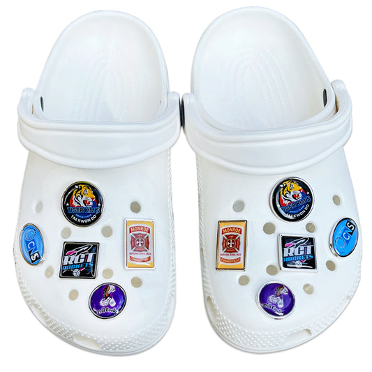 3D Epoxy Metal Clog Charms