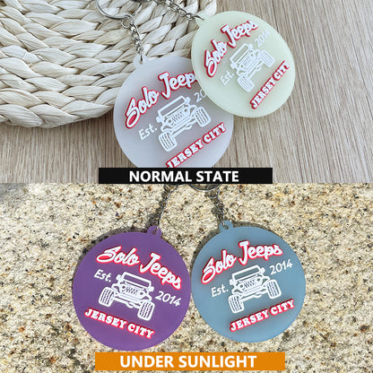 Custom 3D Die Cut Rubber Keychains-UV