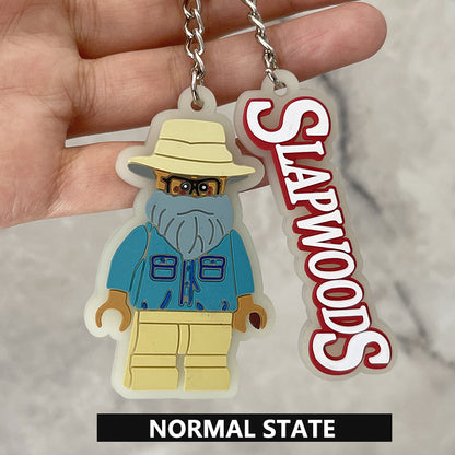 Custom 3D Die Cut Rubber Keychains-UV