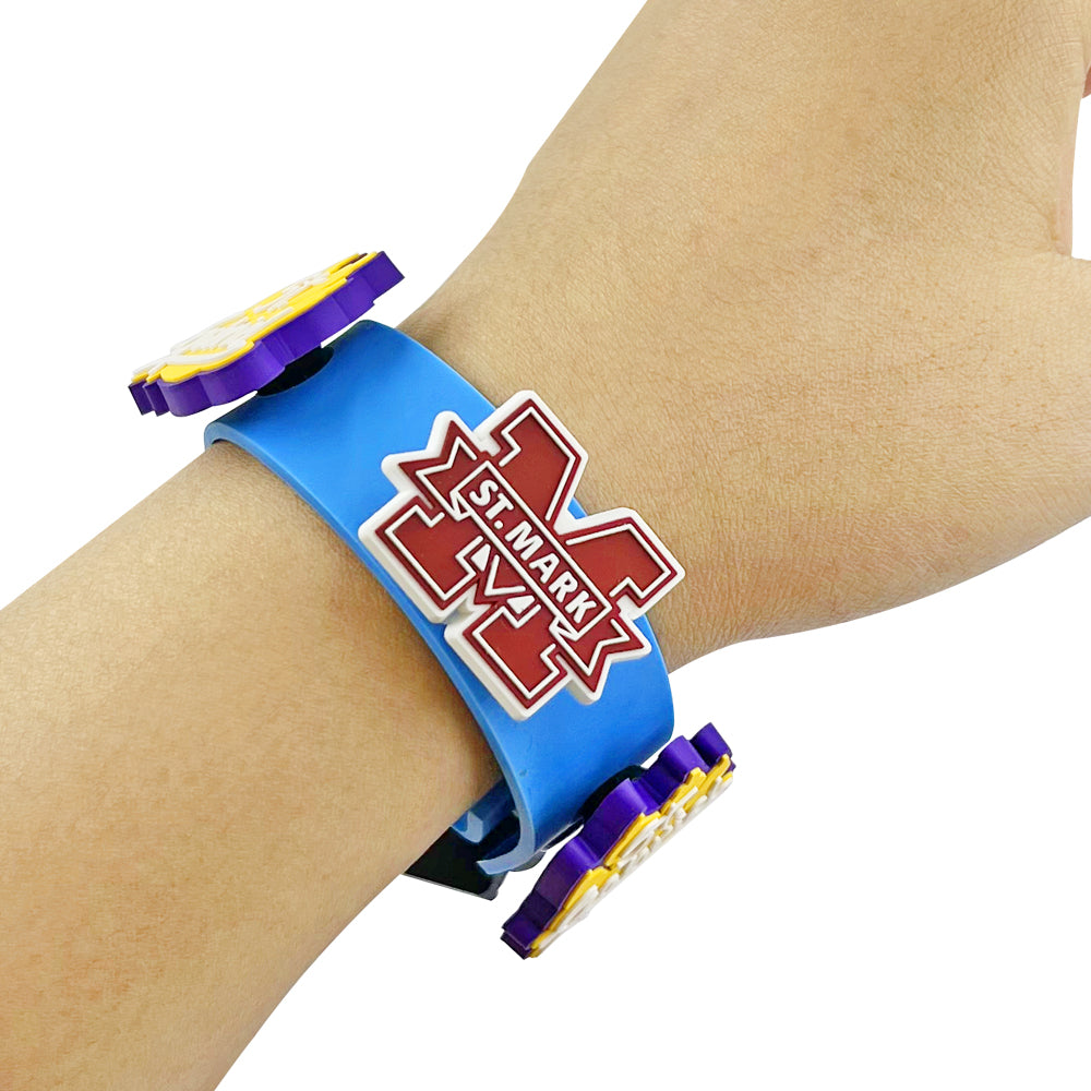 PVC Wristbands with 3D Custom Charms