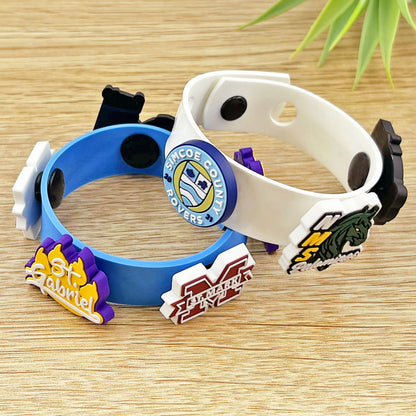 PVC Wristbands with 3D Custom Charms