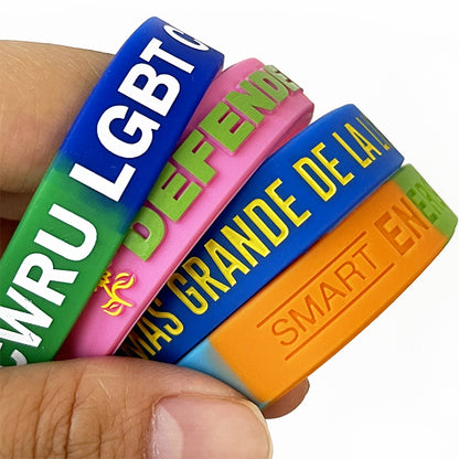 Custom Segmented Silicone Wristbands