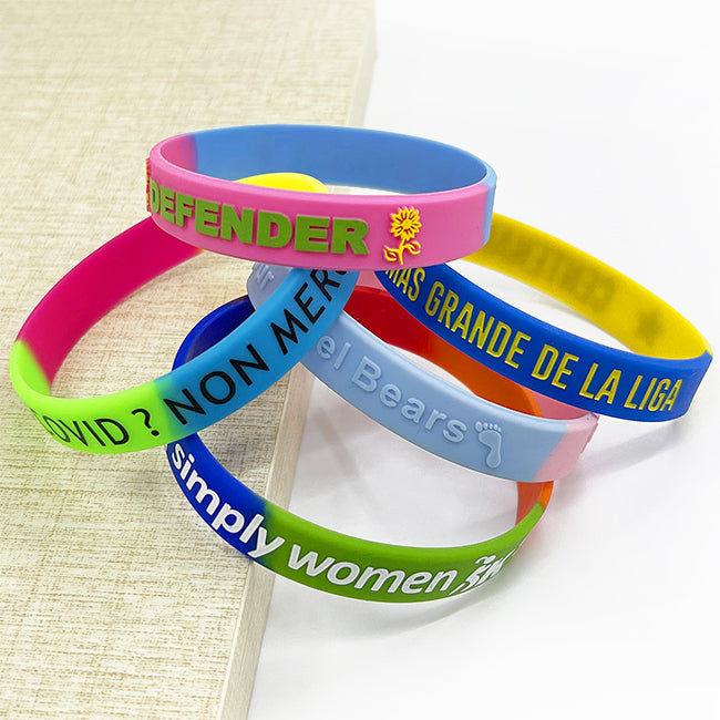Custom Segmented Silicone Wristbands