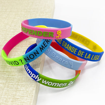 Custom Segmented Silicone Wristbands