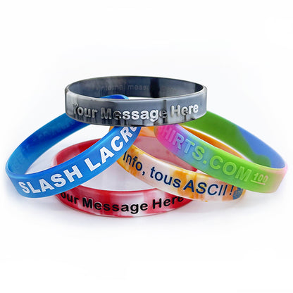 Custom Swirl Silicone Wristbands