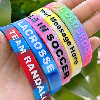 Custom Swirl Silicone Wristbands