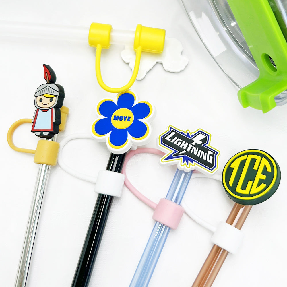 Custom Silicone Straw Toppers