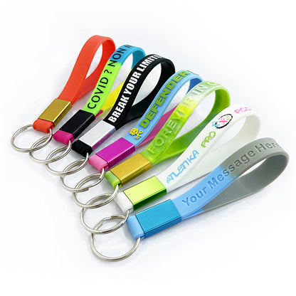 Custom Silicone Wristband Keychains