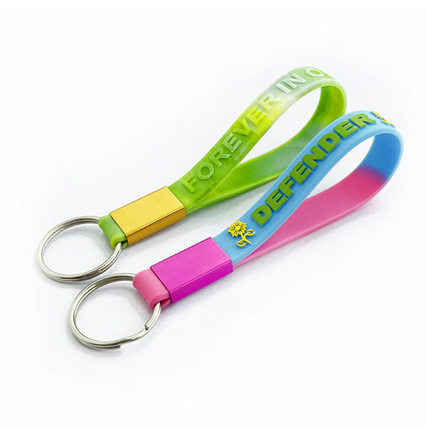 Custom Silicone Wristband Keychains