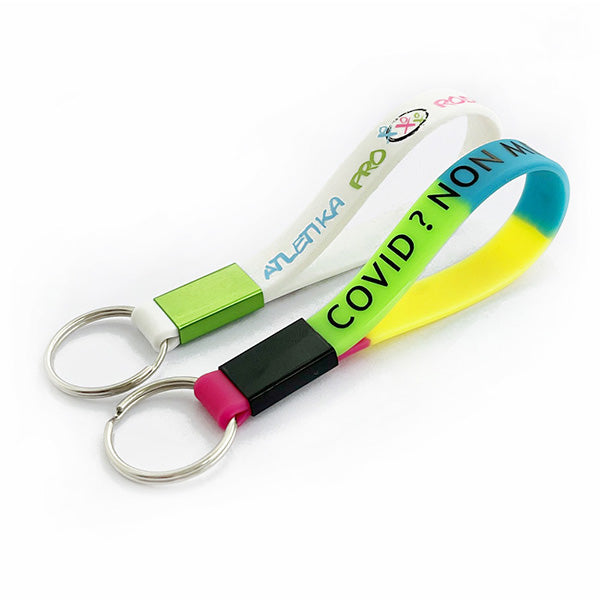Custom Silicone Wristband Keychains