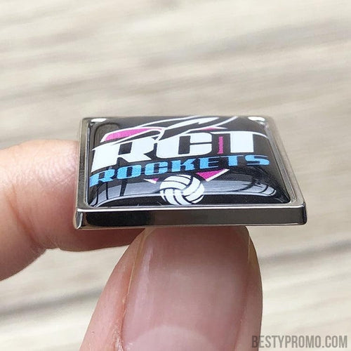 custom zine alloy badge with doming-square-Besty Promo